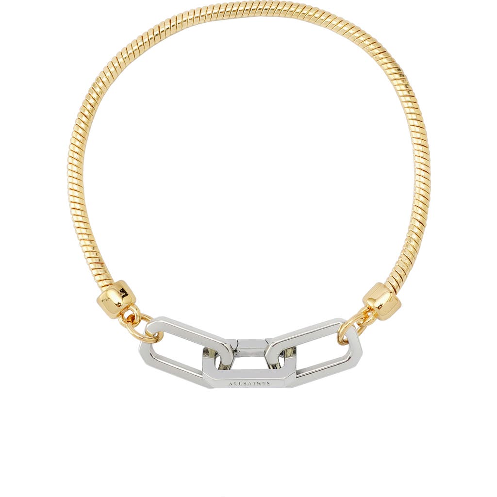 Allsaints Hex Link Snake Chain Bracelet