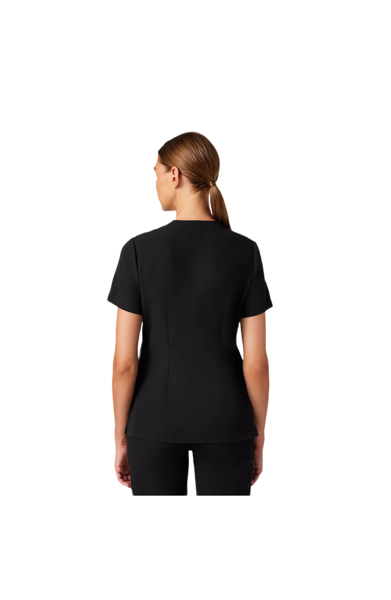 JAANUU Helia Women's 3-Pocket Slim Notched V-Neck Scrub Top, Alternate, color, Black