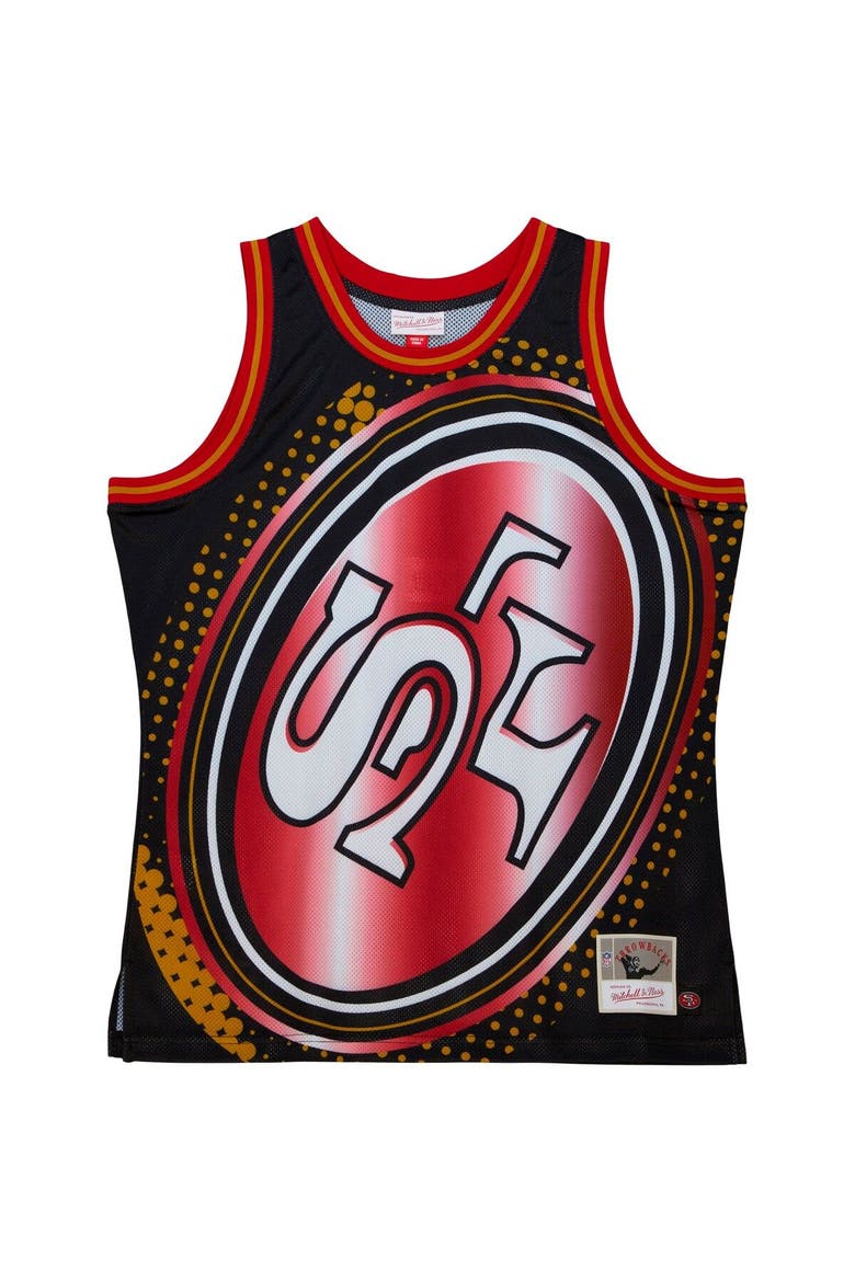 Men's Mitchell & Ness Black San Francisco 49ers Big Face 7.0 Fashion Tank Top, Alternate, color, Black
