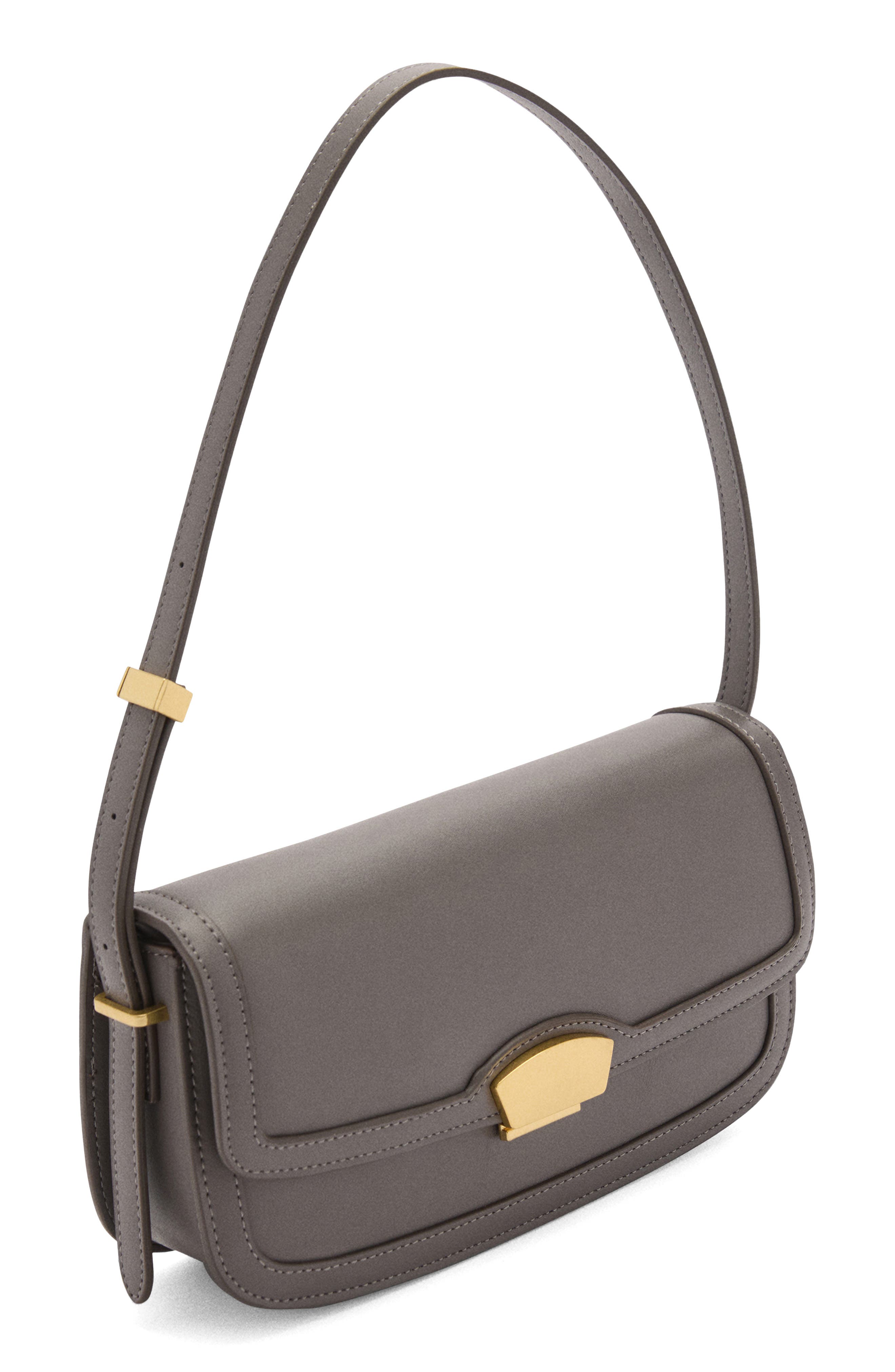 MANGO Faux Leather Shoulder Bag, Alternate, color, 