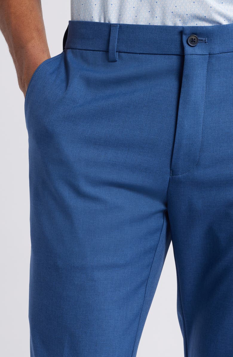 Peter Millar Mèlange Flat Front Dress Pants, Alternate, color, Windsor Blue