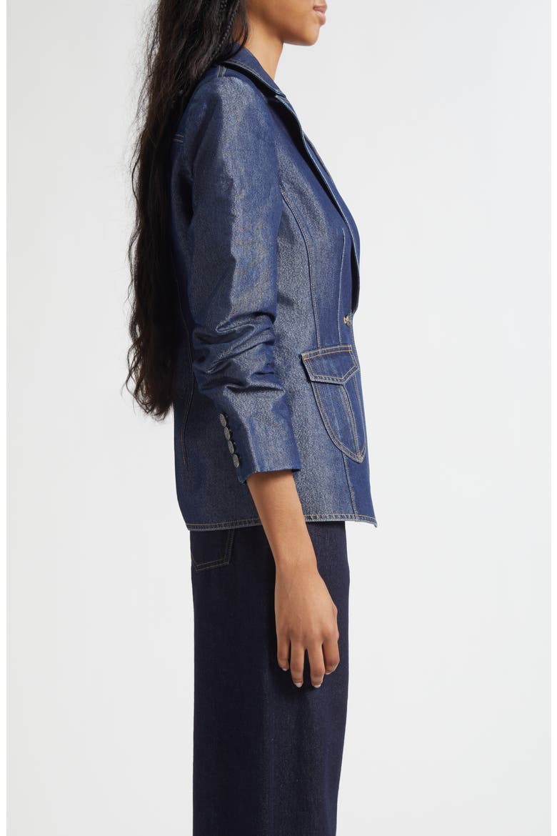 Louisa Denim Blazer, Alternate, color, MINUIT