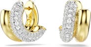 Swarovski Dextera Front/Back Hoop Earrings