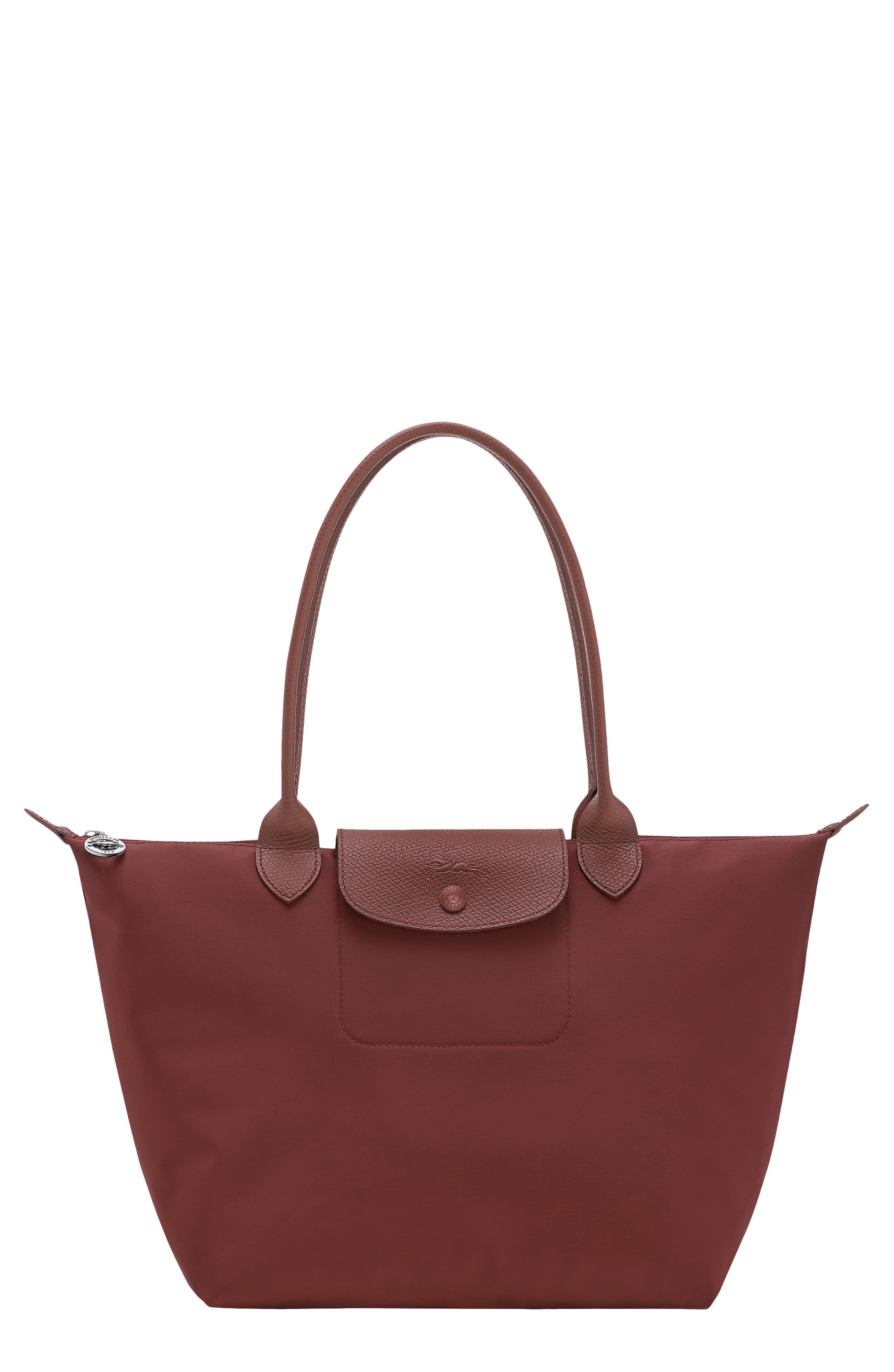 Longchamp Medium Le Pliage One Nylon Shoulder Tote, Main, color, Burgundy