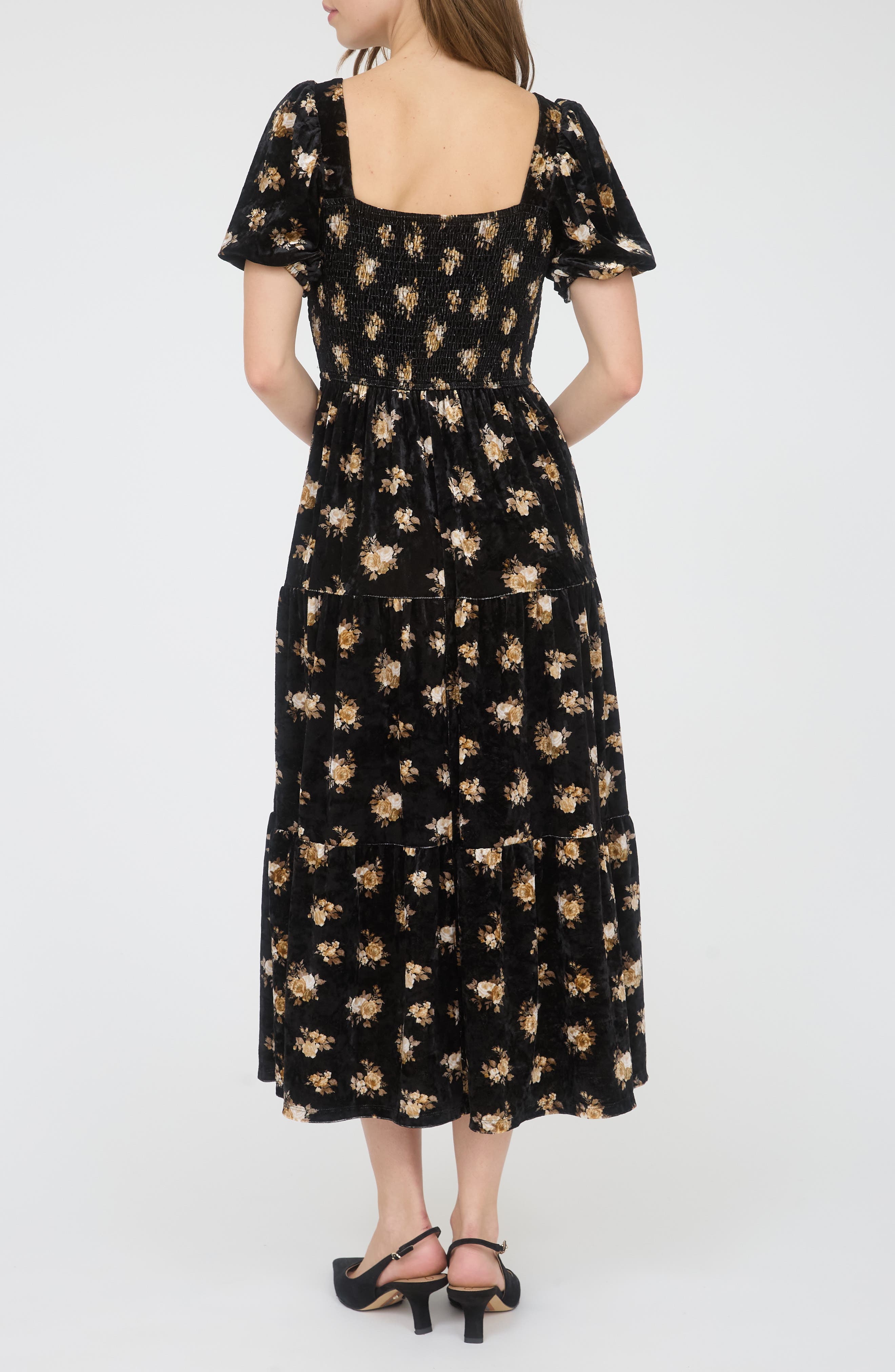 Puff Sleeve Midi Dress - image 2