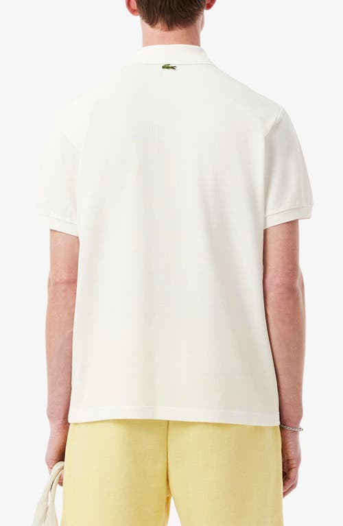 Lacoste Classic Fit Stencil Logo Cottion Polo In White