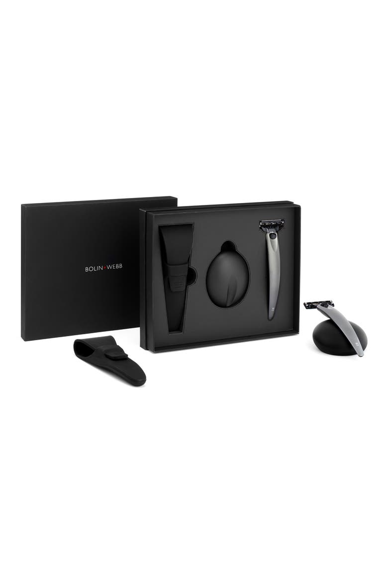 R1 Triple Razor, Razor Stand & Case Set, Alternate, color, GRAPHITE