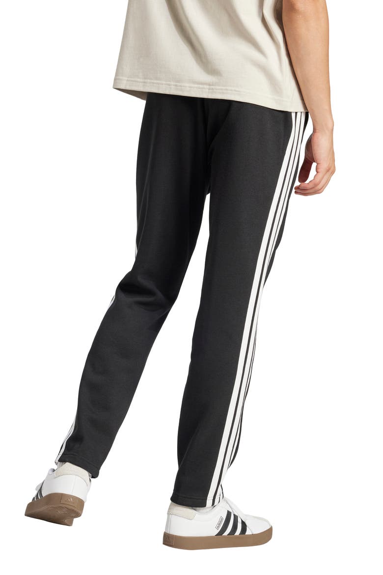 Essentials 3-Stripes Fleece Sweatpants, Alternate, color, BLACK/WHIT