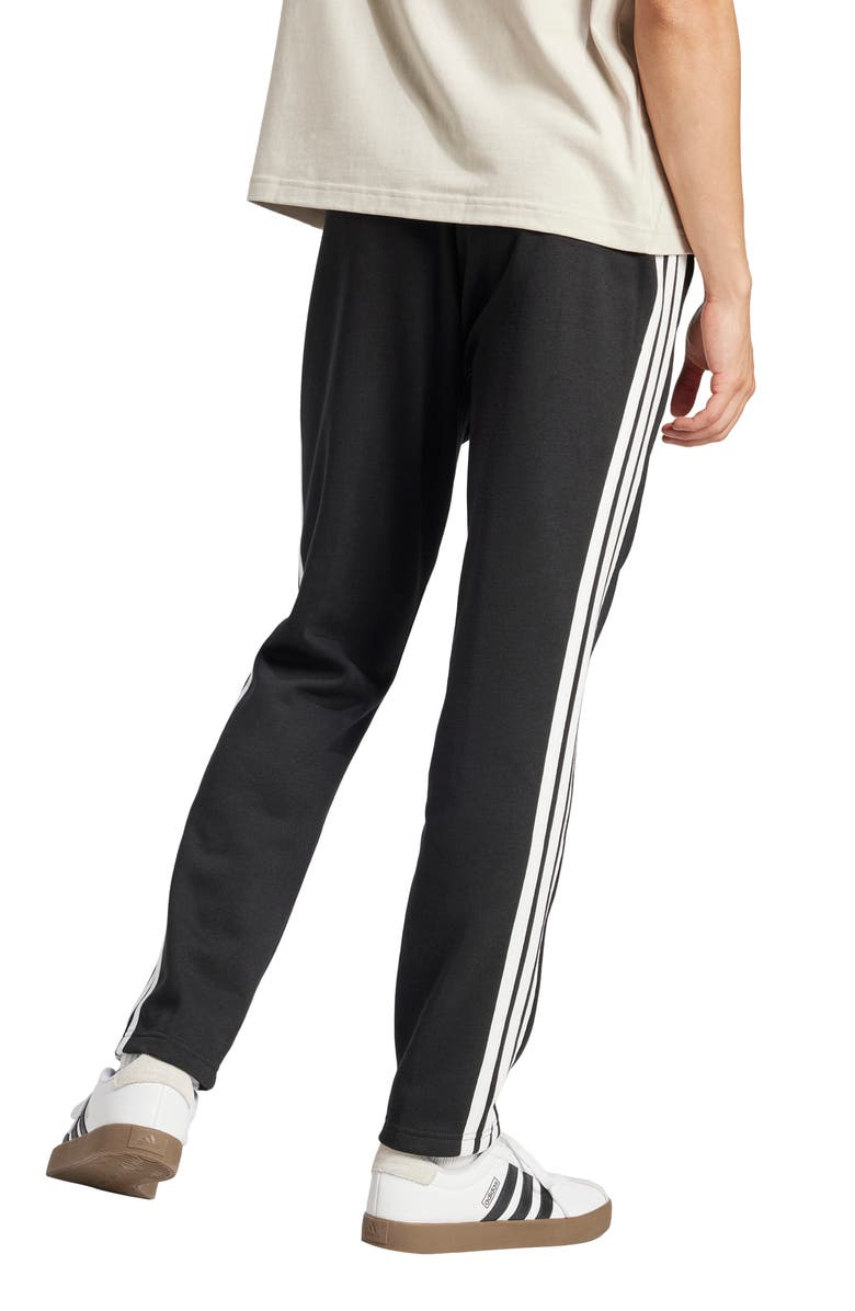 adidas Essentials 3-Stripes Fleece Sweatpants, Alternate, color, Black/ White