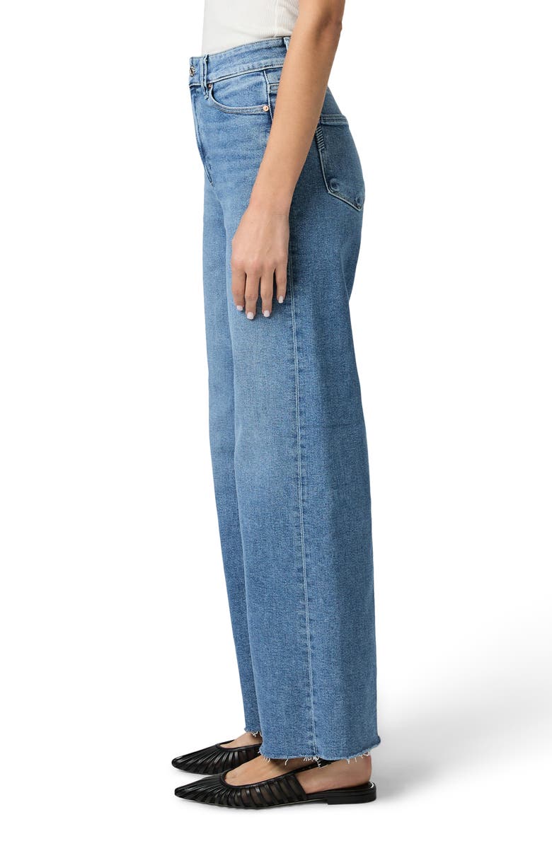 PAIGE Anessa High Waist Raw Hem Wide Leg Jeans, Alternate, color, Big Sky
