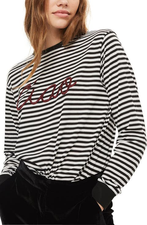 Embroidered Ciao Stripe Tee