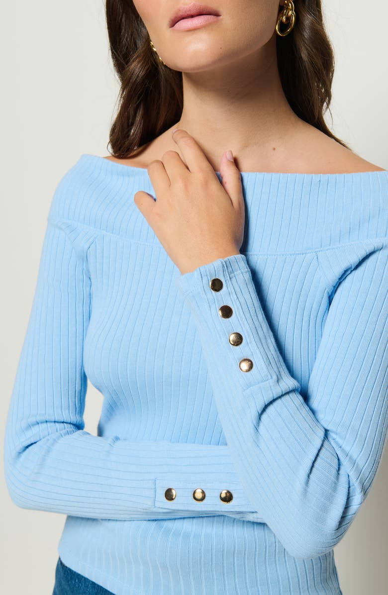 Nation LTD Val Off the Shoulder Cotton Rib Top, Alternate, color, Bell