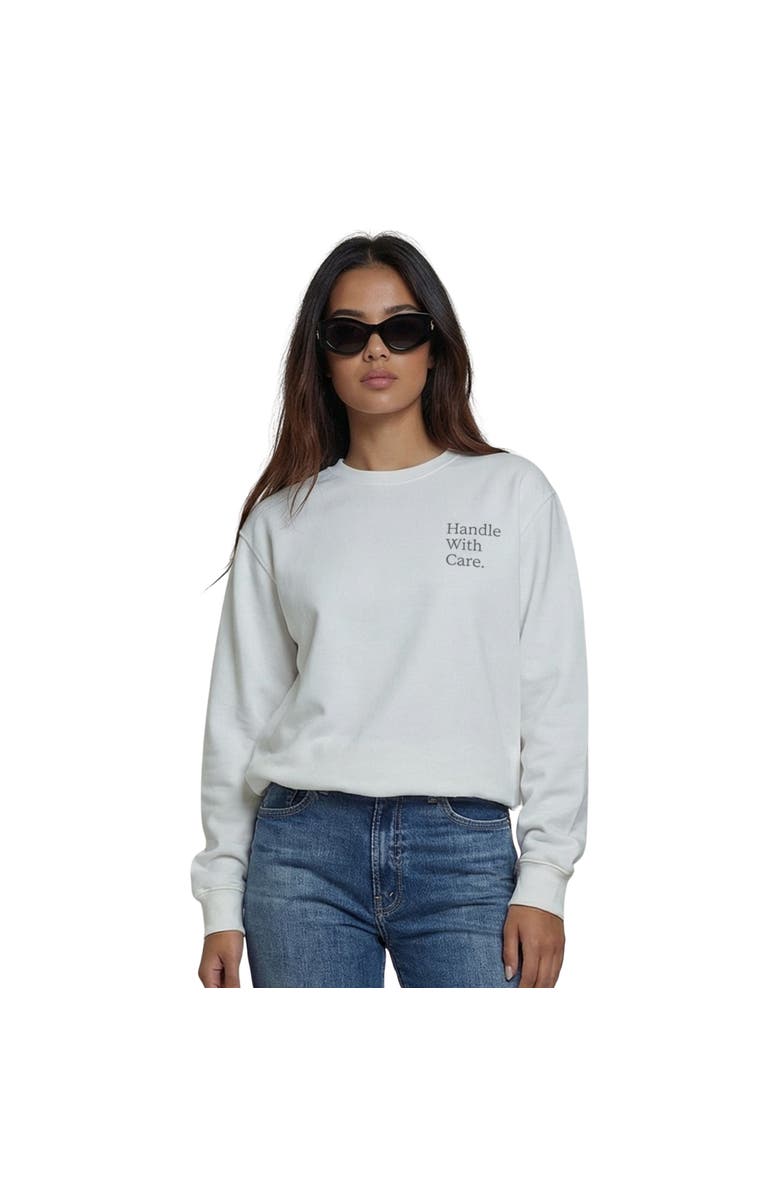 AKALIA Handle With Care Sweatshirt, Alternate, color, White