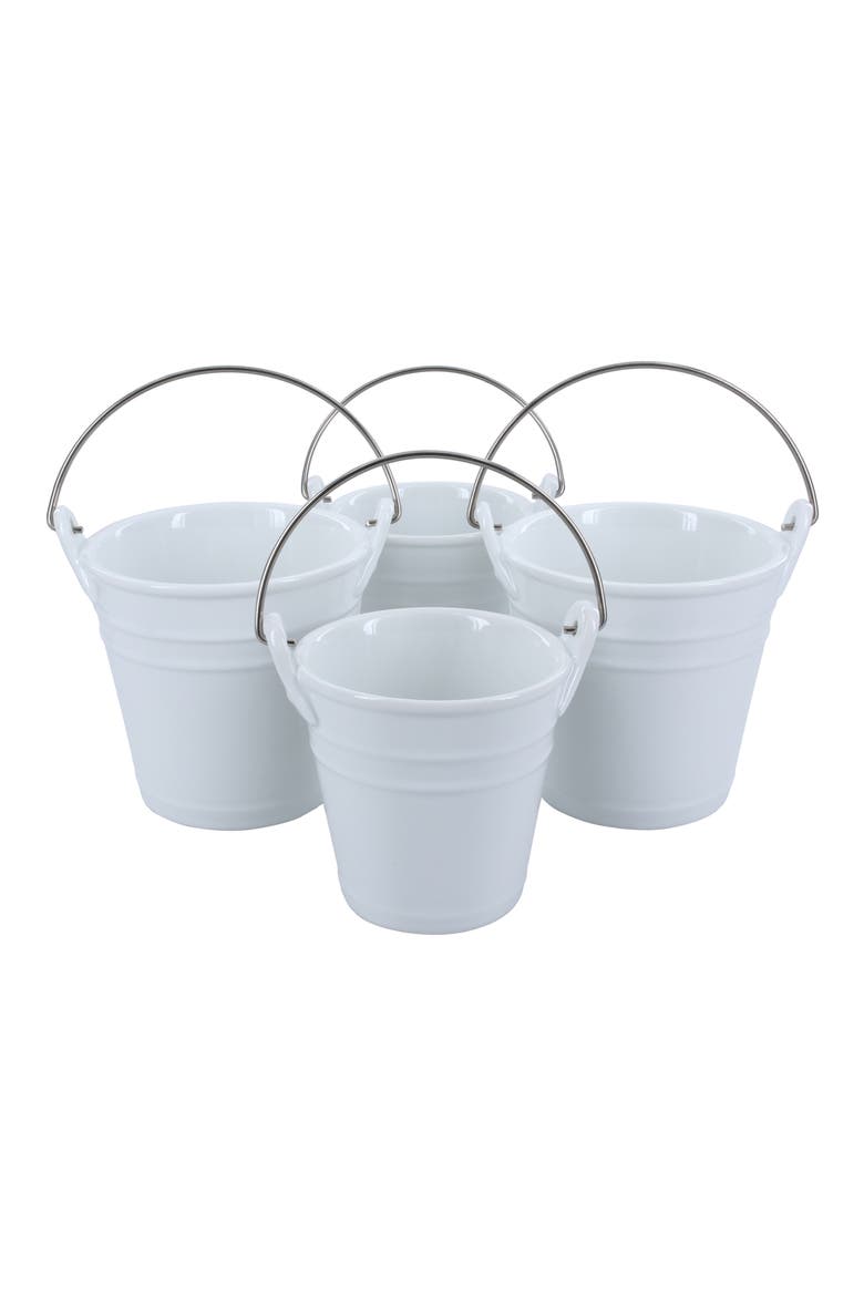 4-Piece Assorted Pail Set, Main, color, WHITE