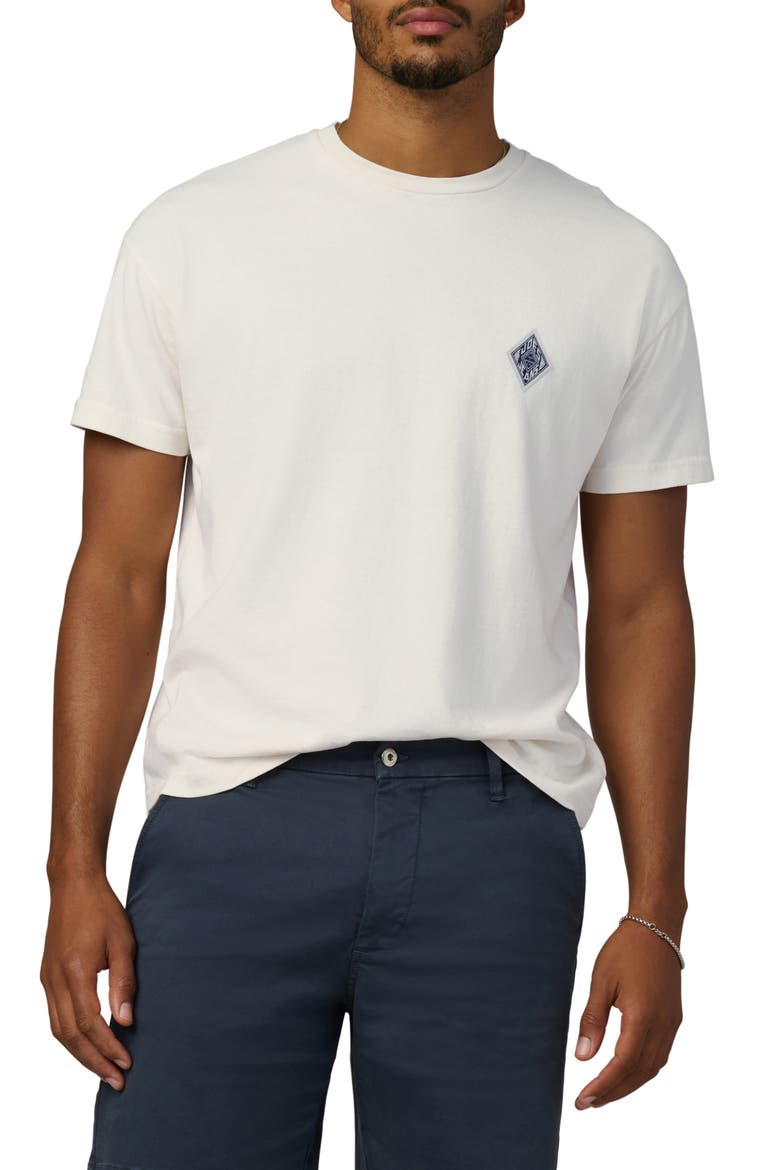 Embroidered Chest Patch T-Shirt, Main, color, COCONUT MILK