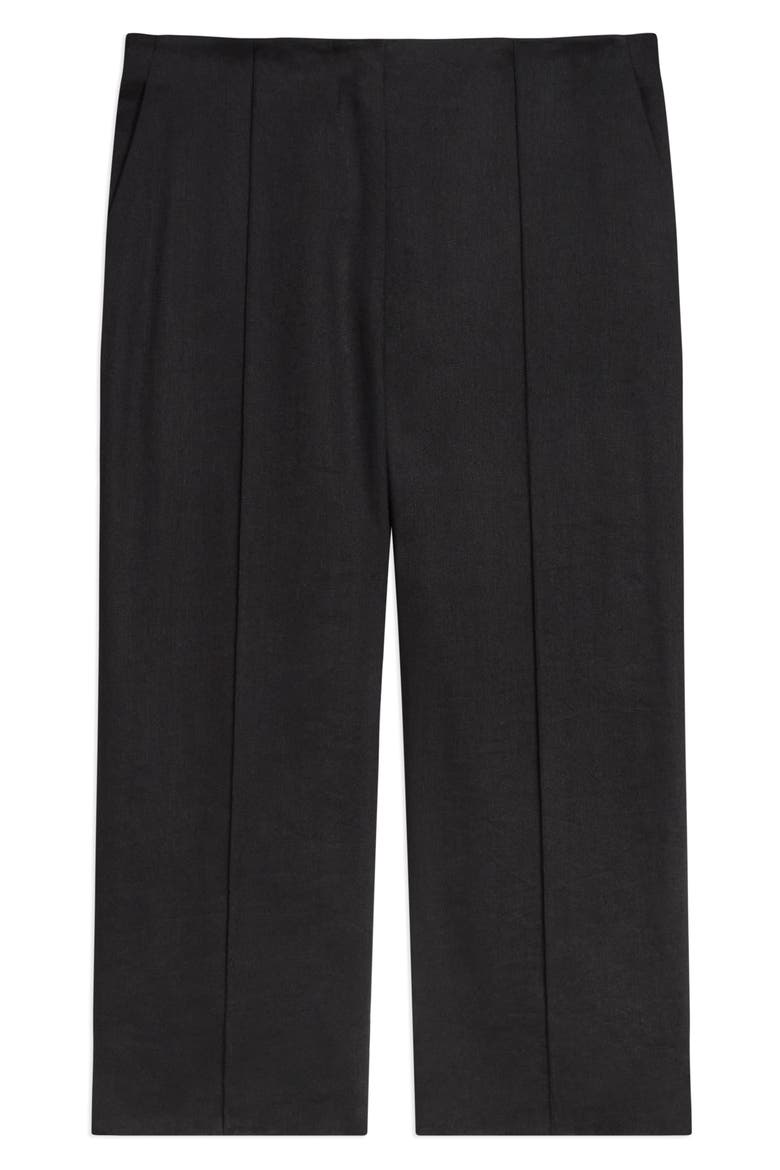 Slit Capri Pants, Alternate, color, BLACK