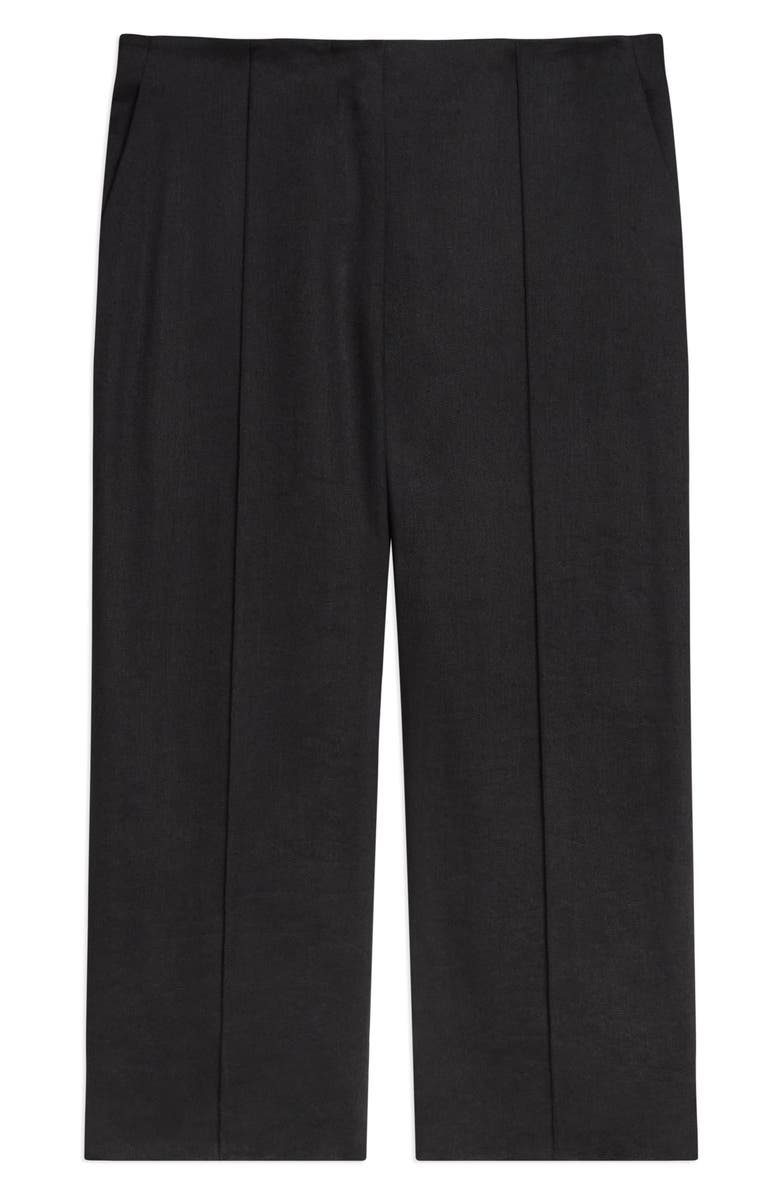 Theory Slit Capri Pants, Alternate, color, Black