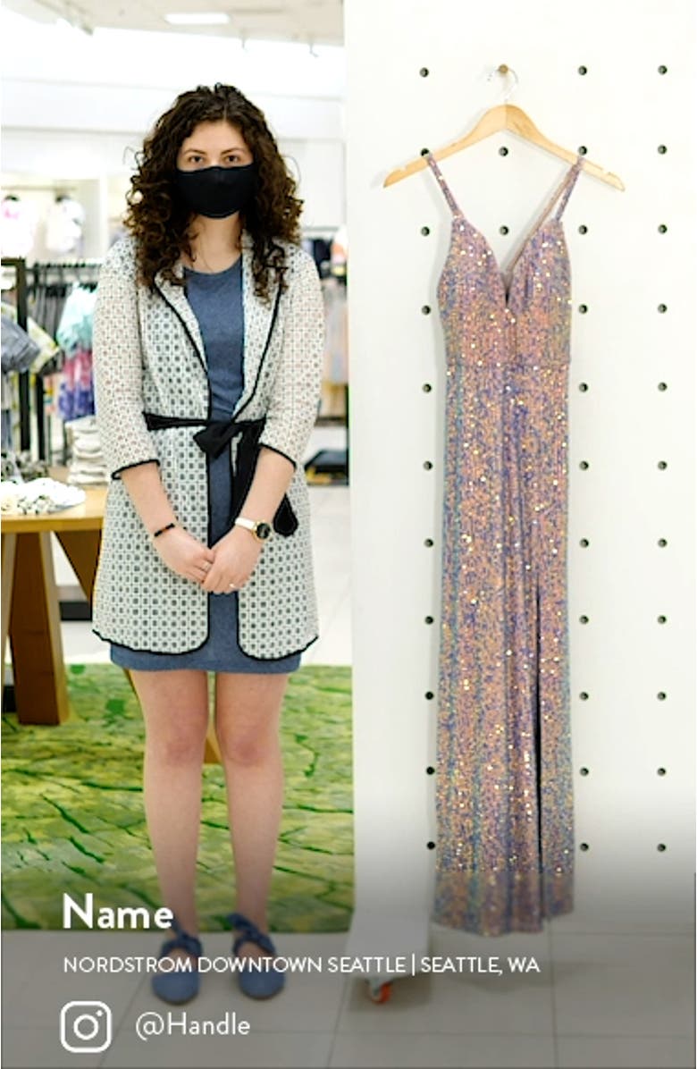 Sequin Embellished Gown, sales video thumbnail