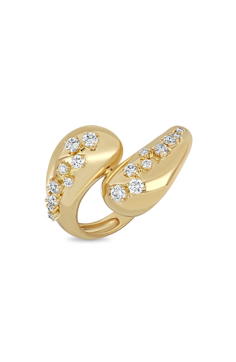 Bony Levy 18K Gold Mika Diamond Crossover Ring, Main, color,