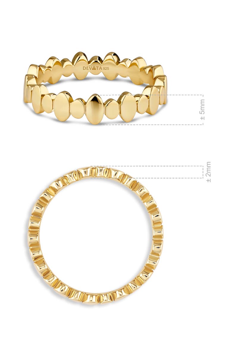 DEVATA Oval Link Ring in Gold Plated Sterling Silver, Alternate, color, Yellow Gold