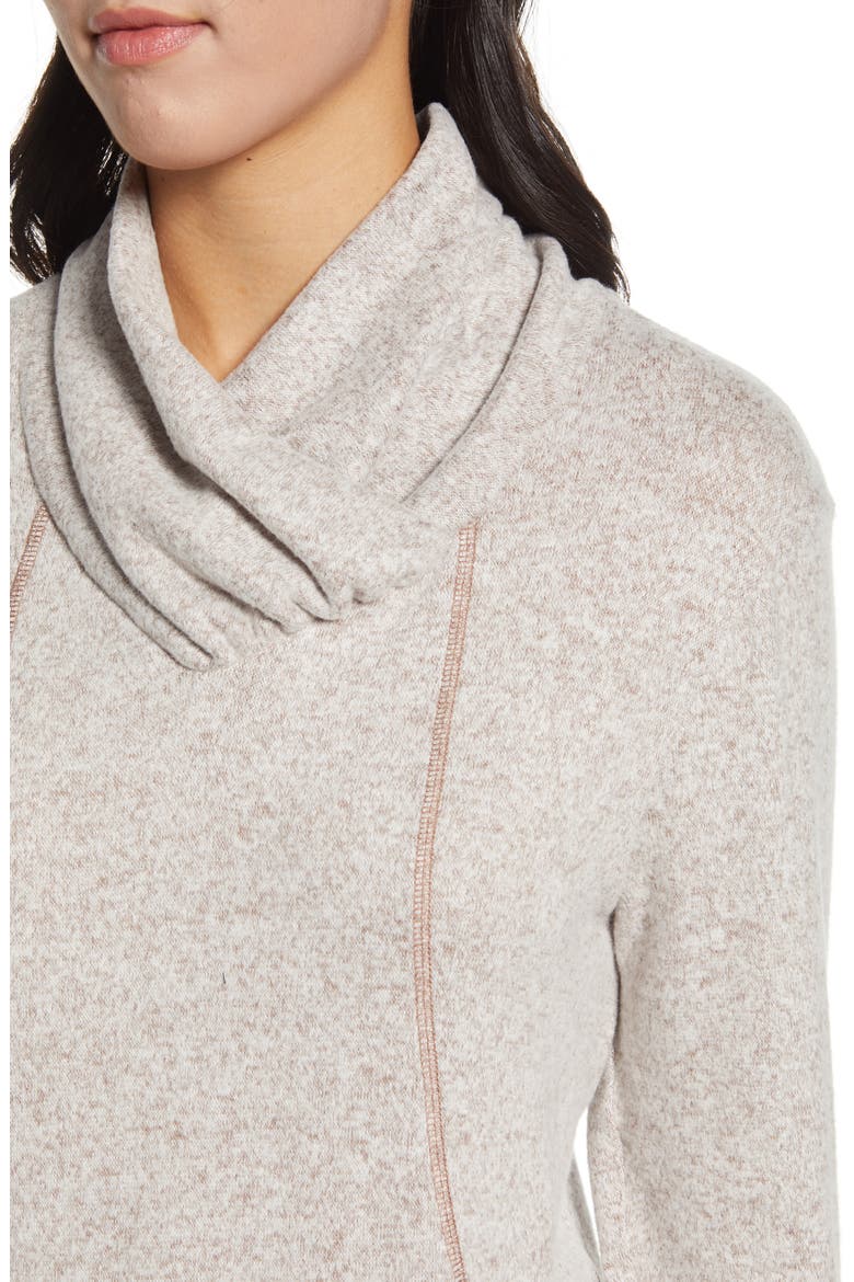 Cross Neck Seamed Pullover, Alternate, color, OATMEAL