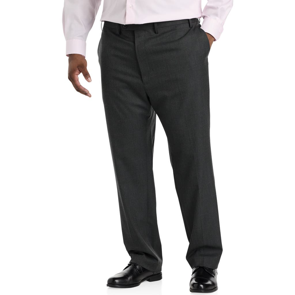 Tallia Windowpane Suit Pants In Charcoal