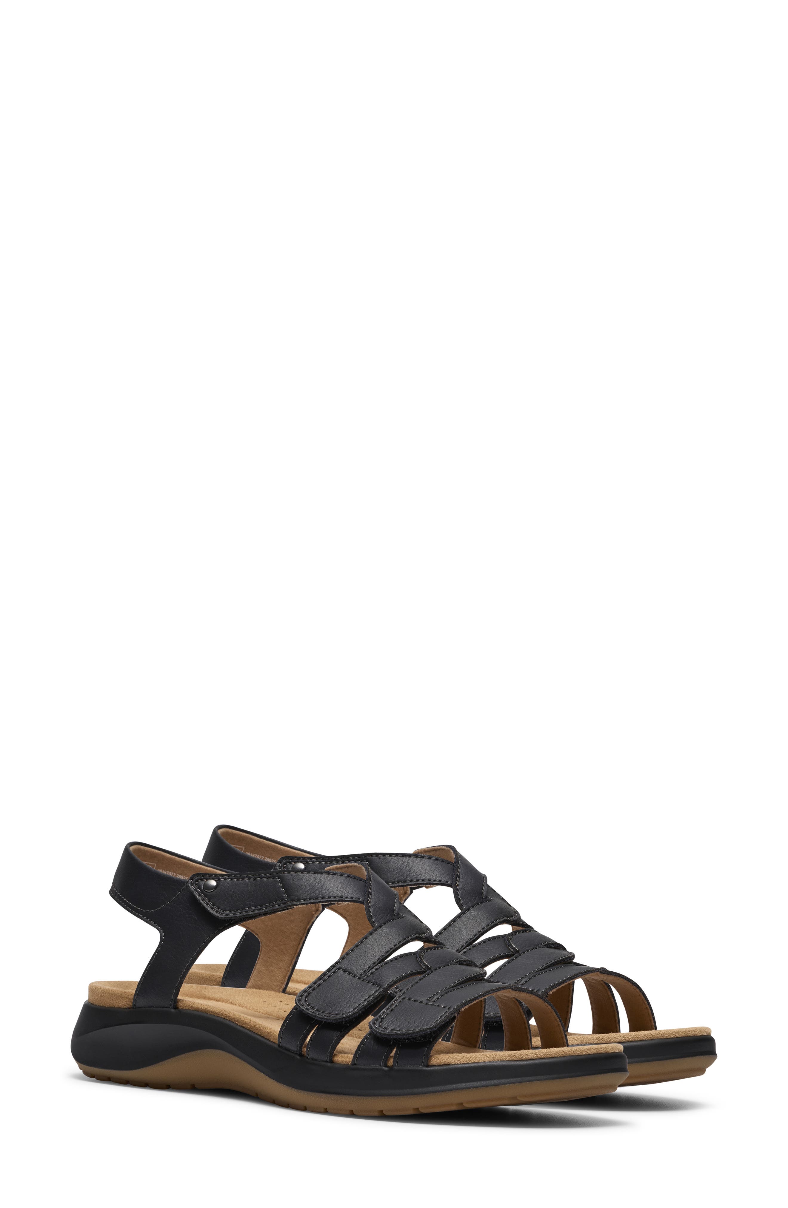 Clarks<sup>®</sup> Maelynn Paige Sandal, Alternate, color, Black Leather