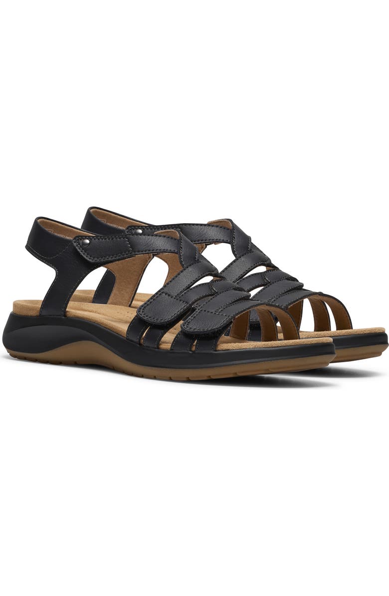 Clarks<sup>®</sup> Maelynn Paige Sandal, Alternate, color, Black Leather