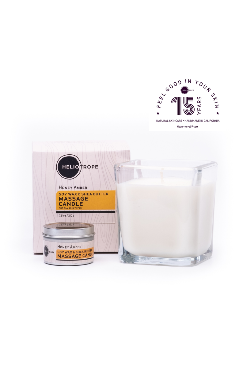 Heliotrope SF Soy Wax & Shea Butter Massage Candles, Main, color, Black Fig Cardamom