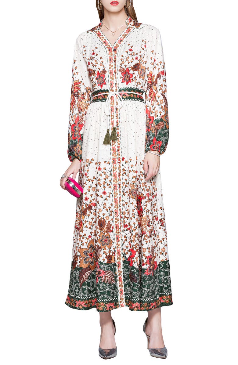 KAIMILAN Floral Print Maxi Dress, Main, color, 