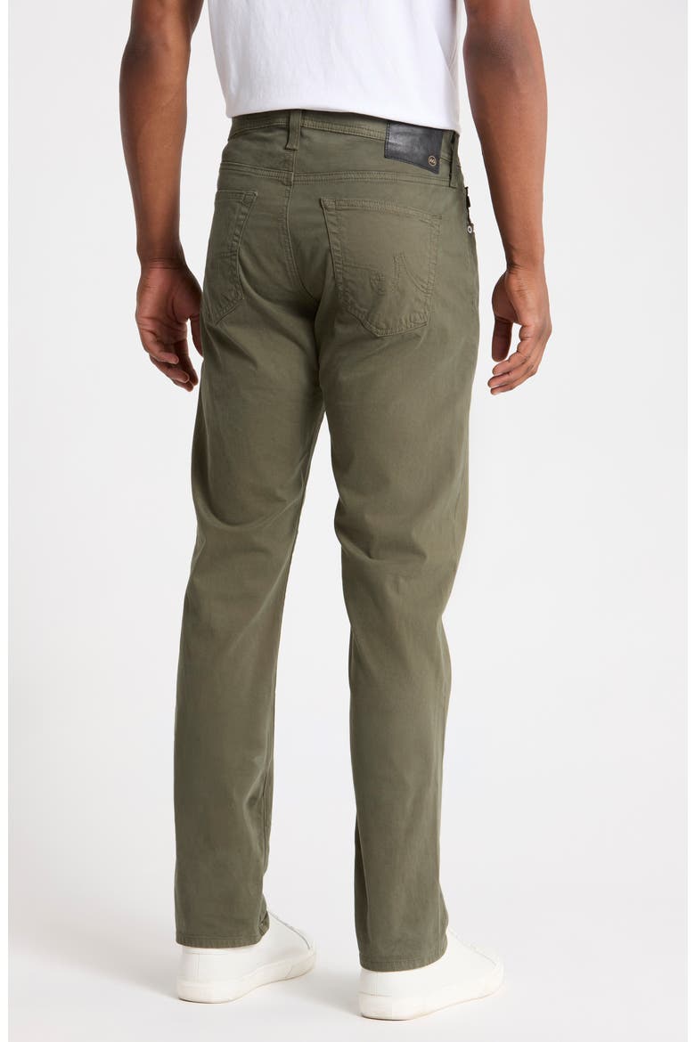 Tellis Stretch Sateen Modern Slim Pants, Alternate, color, FOREST MOSS