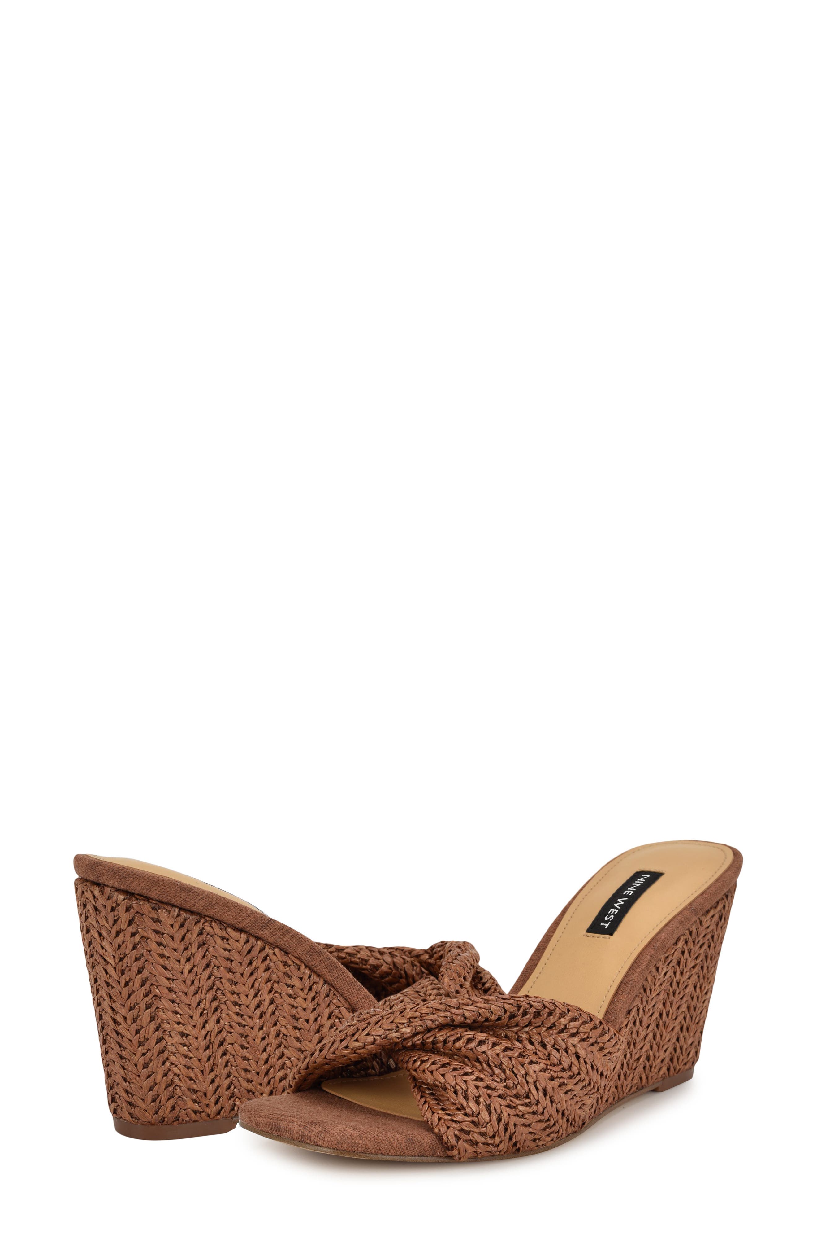 Nine West Nikhil Wedge Sandal, Alternate, color, 