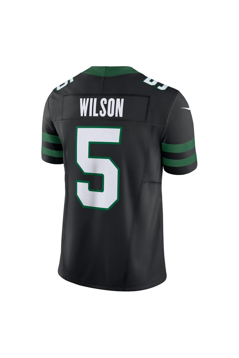 Men's Nike Garrett Wilson Legacy Black New York Jets Alternate Vapor F.U.S.E. Limited Jersey, Alternate, color, Black