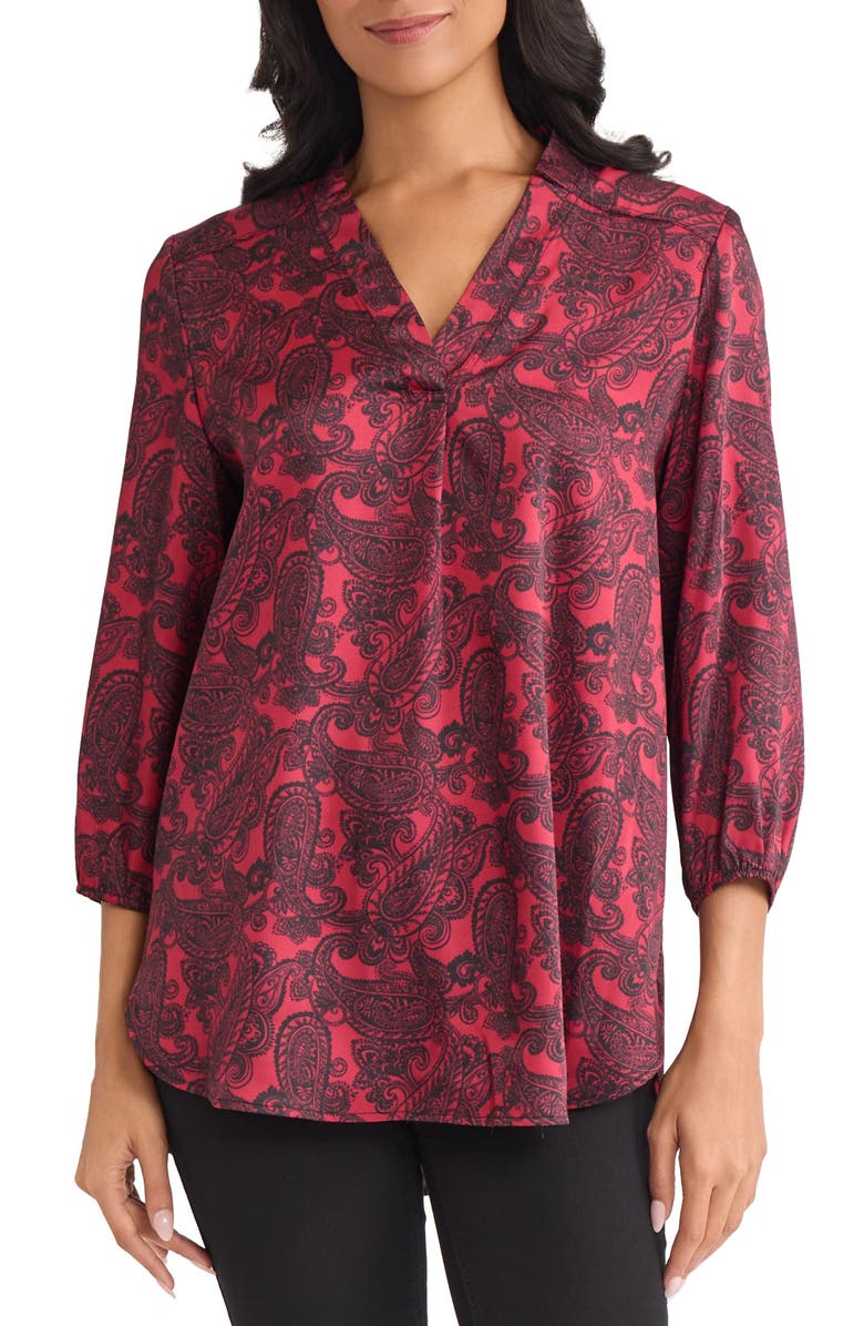 Jones New York Paisley Print Tunic, Main, color, 