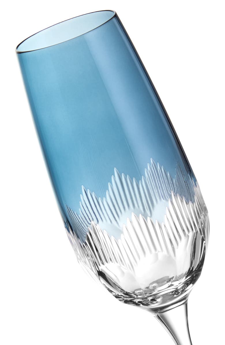 Waterford Mixology Mixed Set of 4 Champagne Flutes, Alternate, color, Multi Blue