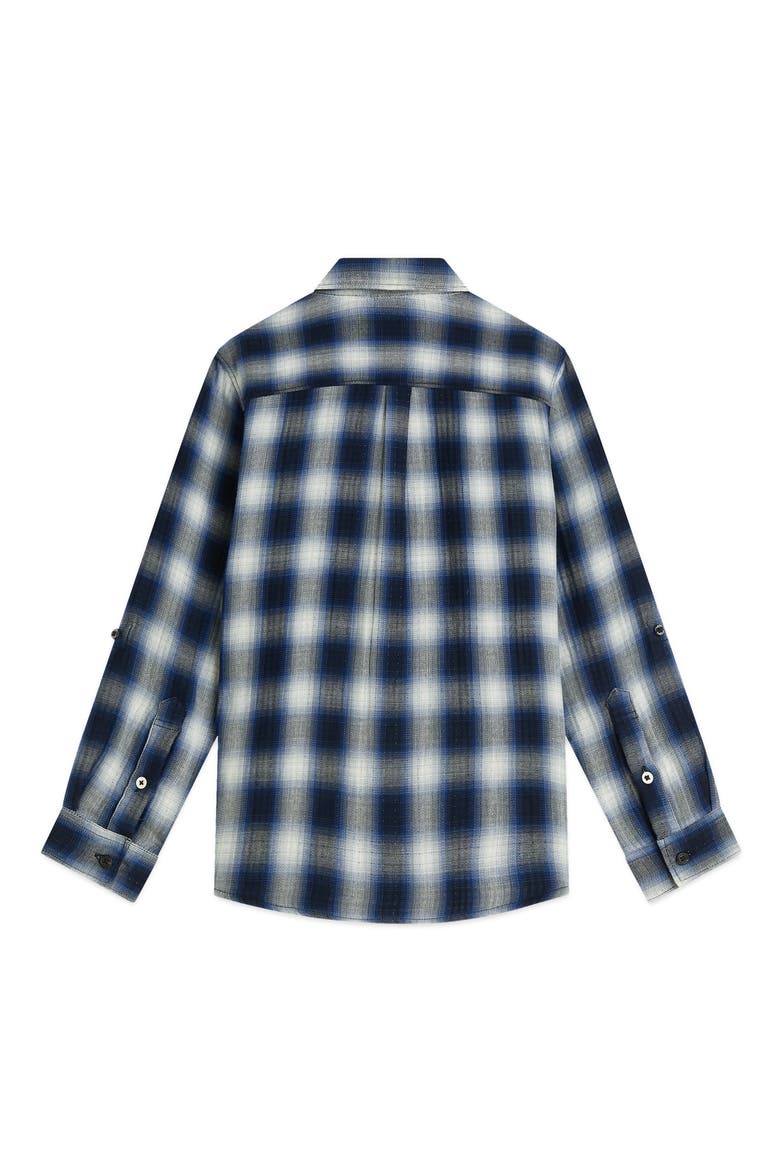 Kids' Double Faced Check Shirt, Alternate, color, SKY CAPTAIN CHECK