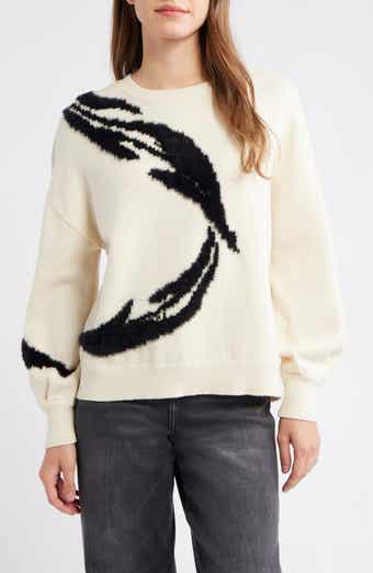 Wit & Wisdom Mixed Media Blouson Sleeve Sweater