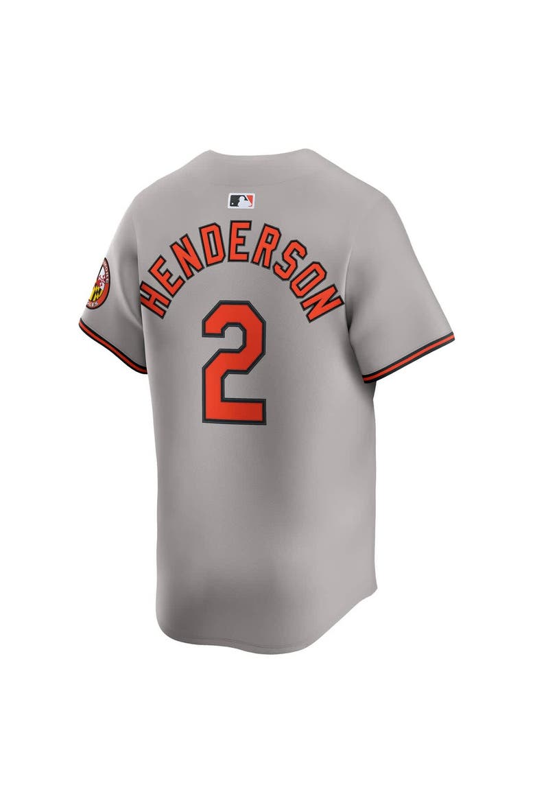Men's Nike Gunnar Henderson Gray Baltimore Orioles Road Limited Player Jersey, Alternate, color, Gray