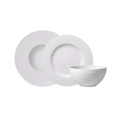 Manufacture Rock Blanc 6 Piece Dinnerware Set for 2