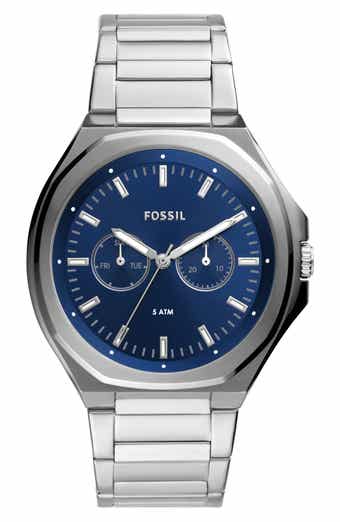 Fossil Evanston Three-Hand Quartz Bracelet Watch, 45mm