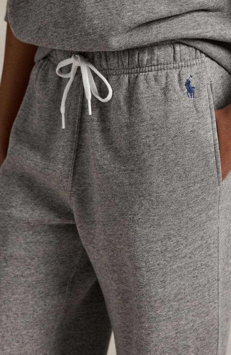 Polo Ralph Lauren Wide Leg Cotton Blend Fleece Sweatpants, Alternate, color, Grey Htr