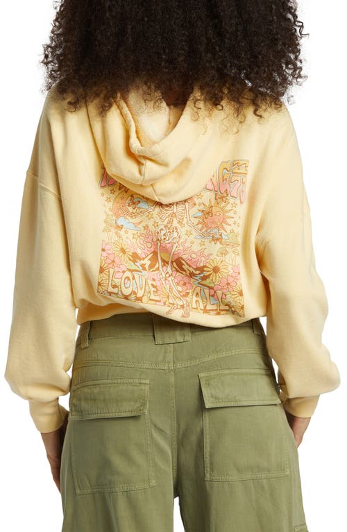 Shop Billabong All Time Graphic Hoodie In Retro Yellow
