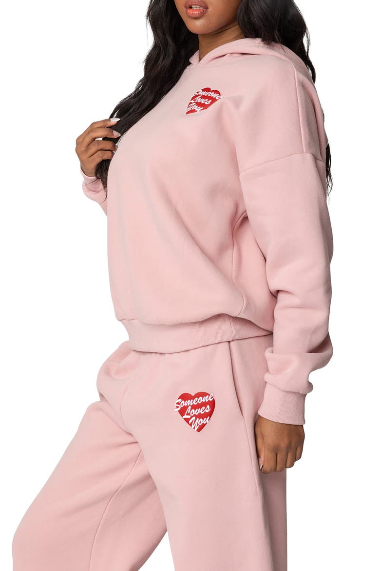 Someone Loves You Hoodie, Alternate, color, PINK