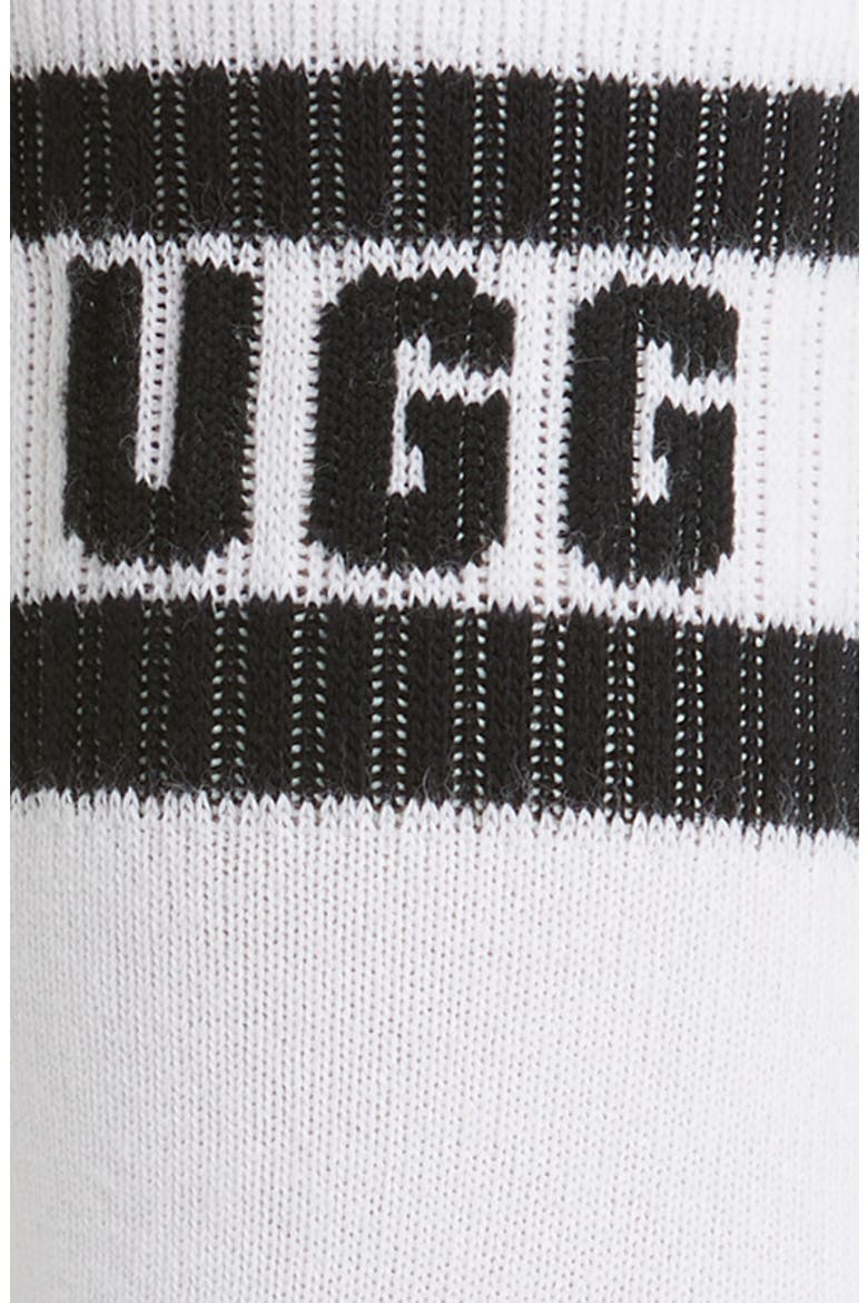 Dierson Logo Quarter Socks, Alternate, color, WHITE / BLACK