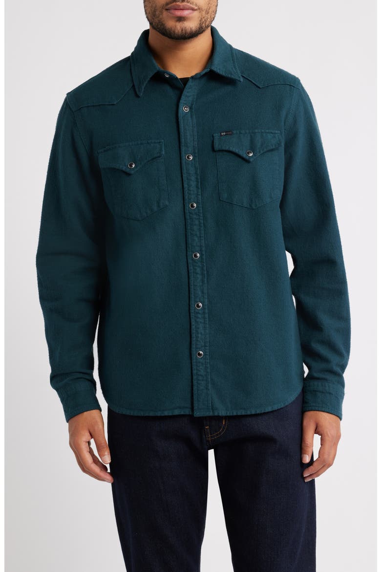 Huston Classic Fit Western Snap-Up Shirt, Alternate, color, DEEP TEAL