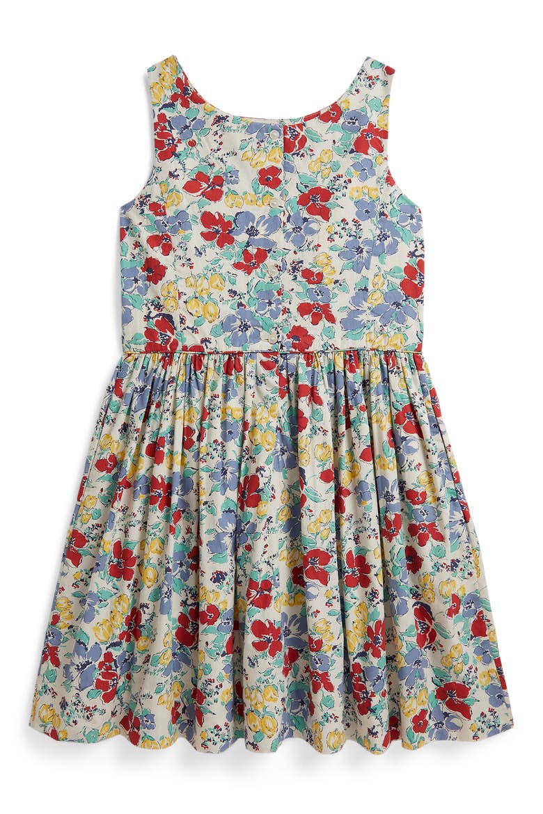 Kids' Floral Cotton Dress, Alternate, color, LINNEA FLORAL