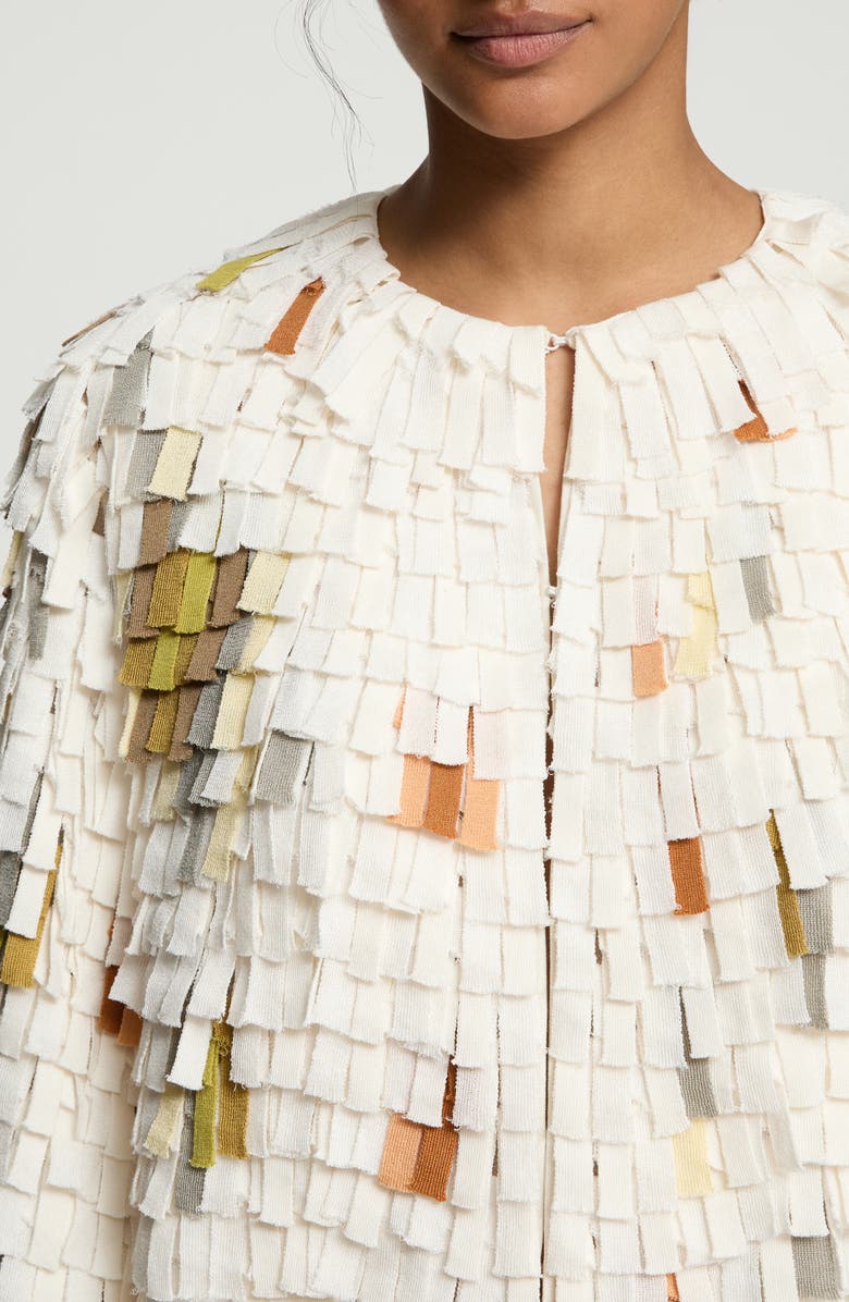 Lafayette 148 New York Collaged Fringe Cardigan, Alternate, color, 