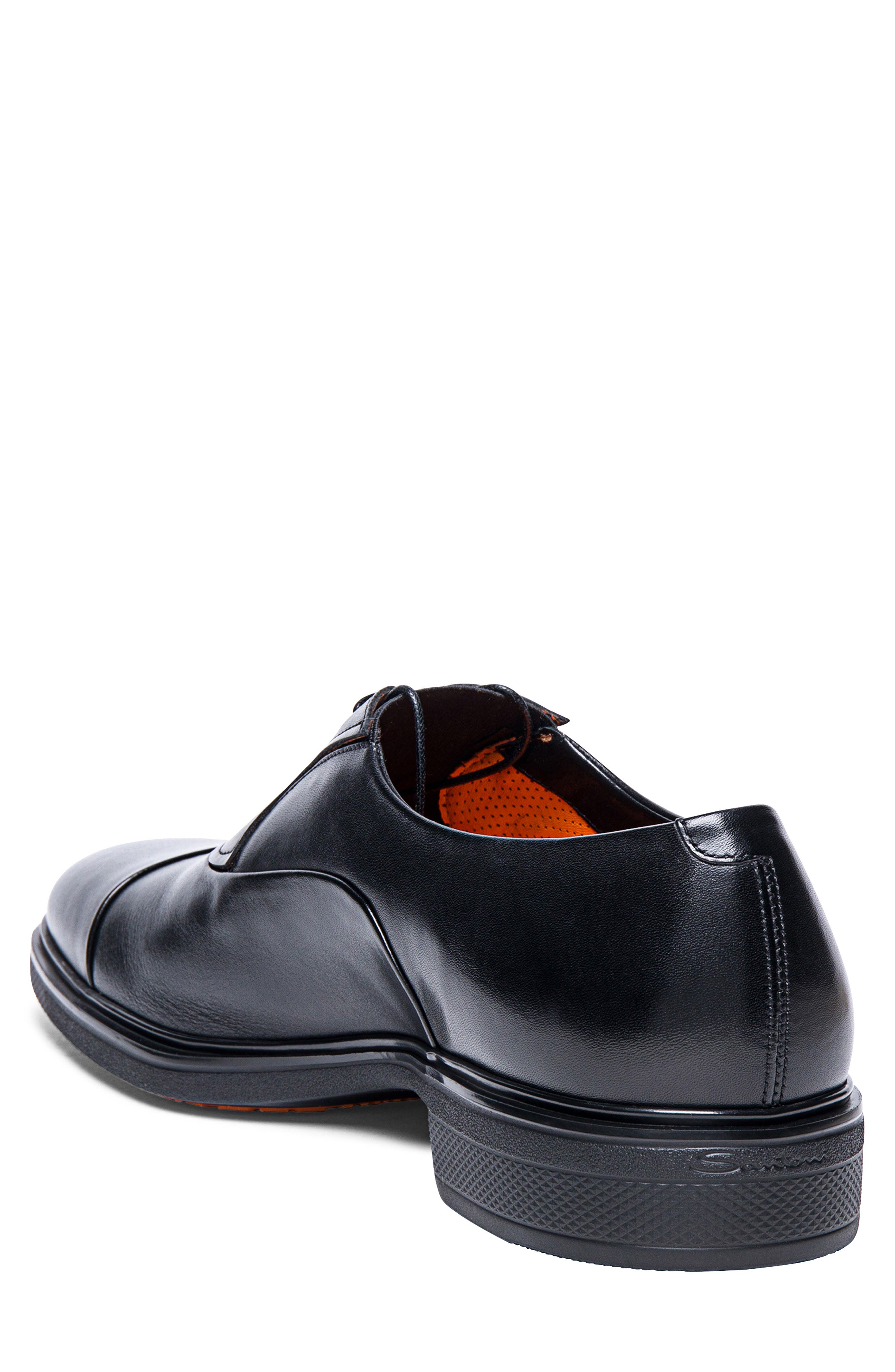Santoni Easy Cap Toe Oxford, Alternate, color, Black