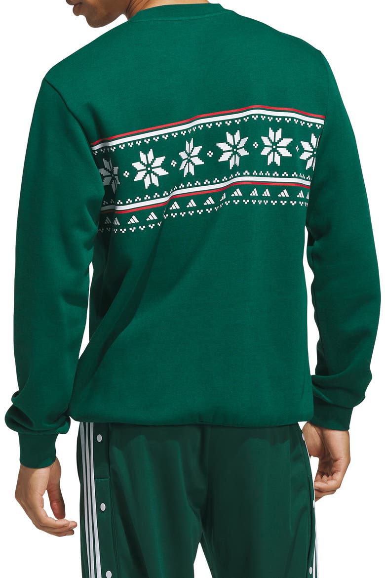 Holiday Graphic Sweatshirt, Alternate, color, COLLEGIATE GREEN