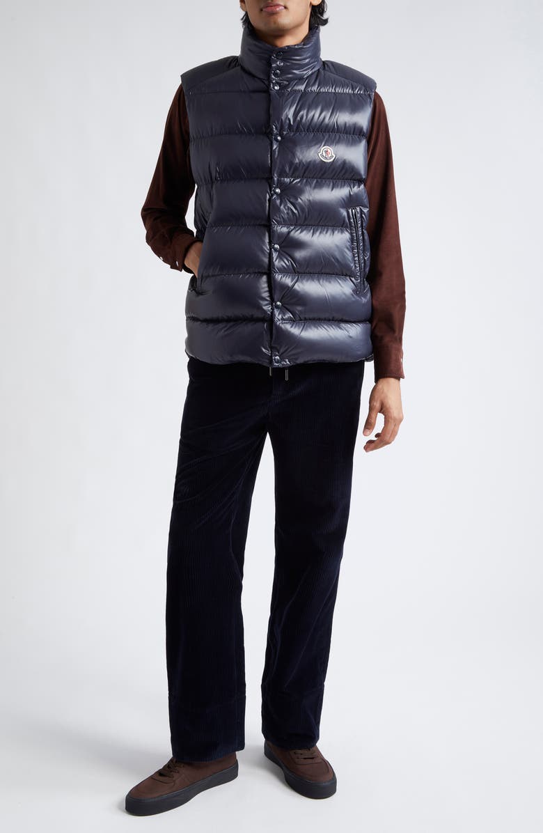 Moncler Tibb Down Puffer Vest, Alternate, color, Navy Blue
